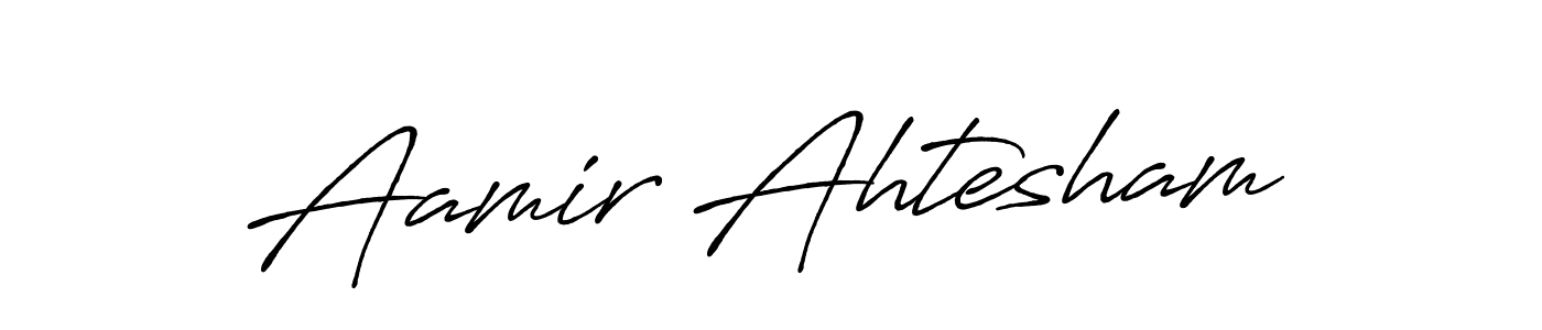 Also we have Aamir Ahtesham name is the best signature style. Create professional handwritten signature collection using Antro_Vectra_Bolder autograph style. Aamir Ahtesham signature style 7 images and pictures png