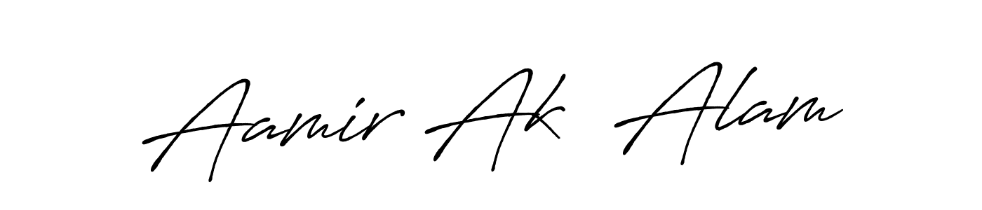 Also we have Aamir Ak  Alam name is the best signature style. Create professional handwritten signature collection using Antro_Vectra_Bolder autograph style. Aamir Ak  Alam signature style 7 images and pictures png