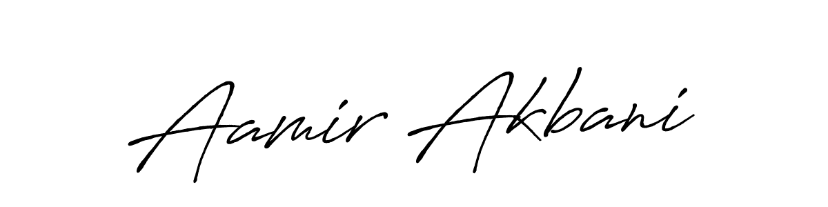 Use a signature maker to create a handwritten signature online. With this signature software, you can design (Antro_Vectra_Bolder) your own signature for name Aamir Akbani. Aamir Akbani signature style 7 images and pictures png