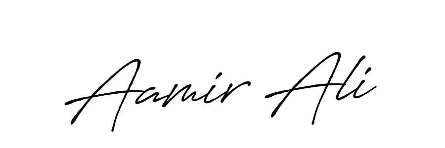 Create a beautiful signature design for name Aamir Ali. With this signature (Antro_Vectra_Bolder) fonts, you can make a handwritten signature for free. Aamir Ali signature style 7 images and pictures png