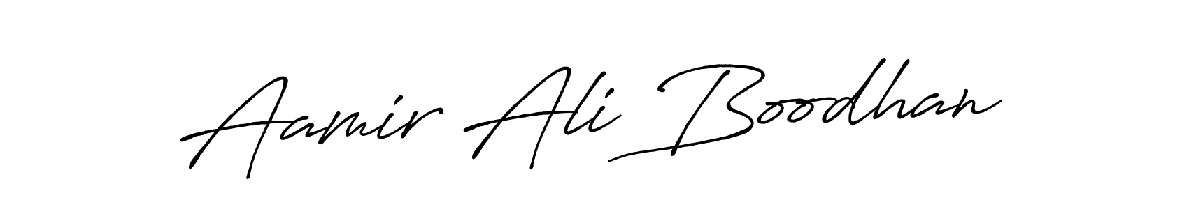 Design your own signature with our free online signature maker. With this signature software, you can create a handwritten (Antro_Vectra_Bolder) signature for name Aamir Ali Boodhan. Aamir Ali Boodhan signature style 7 images and pictures png