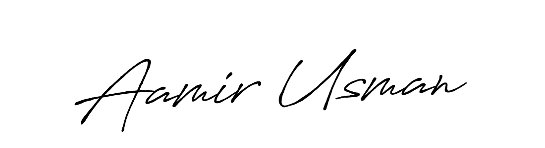 Make a short Aamir Usman signature style. Manage your documents anywhere anytime using Antro_Vectra_Bolder. Create and add eSignatures, submit forms, share and send files easily. Aamir Usman signature style 7 images and pictures png