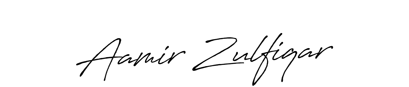 How to make Aamir Zulfiqar signature? Antro_Vectra_Bolder is a professional autograph style. Create handwritten signature for Aamir Zulfiqar name. Aamir Zulfiqar signature style 7 images and pictures png
