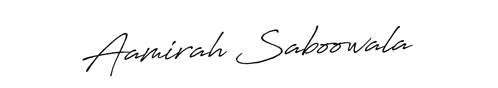 Design your own signature with our free online signature maker. With this signature software, you can create a handwritten (Antro_Vectra_Bolder) signature for name Aamirah Saboowala. Aamirah Saboowala signature style 7 images and pictures png