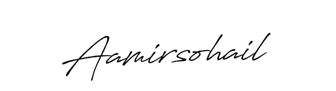 Create a beautiful signature design for name Aamirsohail. With this signature (Antro_Vectra_Bolder) fonts, you can make a handwritten signature for free. Aamirsohail signature style 7 images and pictures png