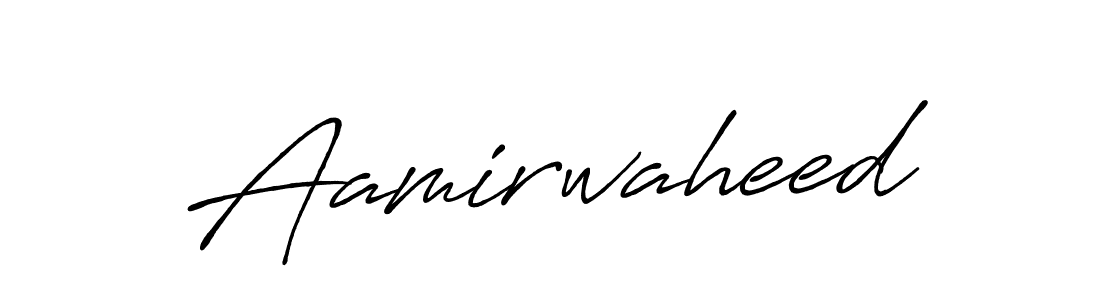 Create a beautiful signature design for name Aamirwaheed. With this signature (Antro_Vectra_Bolder) fonts, you can make a handwritten signature for free. Aamirwaheed signature style 7 images and pictures png