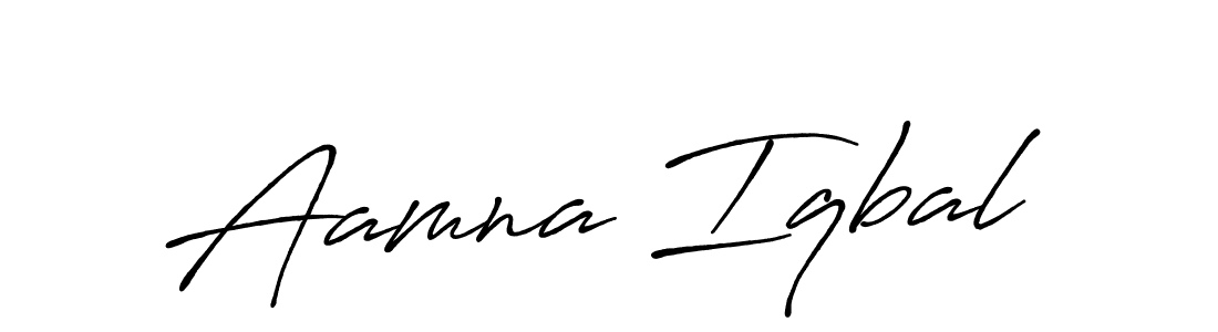 How to make Aamna Iqbal signature? Antro_Vectra_Bolder is a professional autograph style. Create handwritten signature for Aamna Iqbal name. Aamna Iqbal signature style 7 images and pictures png