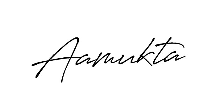 Aamukta stylish signature style. Best Handwritten Sign (Antro_Vectra_Bolder) for my name. Handwritten Signature Collection Ideas for my name Aamukta. Aamukta signature style 7 images and pictures png
