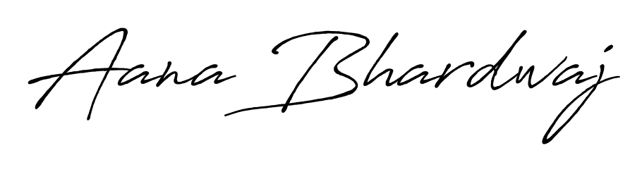 A timeless handwritten aesthetic for Aana Bhardwaj. The Antro_Vectra_Bolder font gives your signature a handcrafted feel with natural curves. Aana Bhardwaj signature style 7 images and pictures png