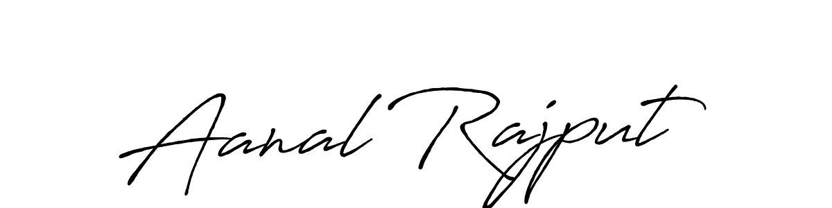 Use a signature maker to create a handwritten signature online. With this signature software, you can design (Antro_Vectra_Bolder) your own signature for name Aanal Rajput. Aanal Rajput signature style 7 images and pictures png