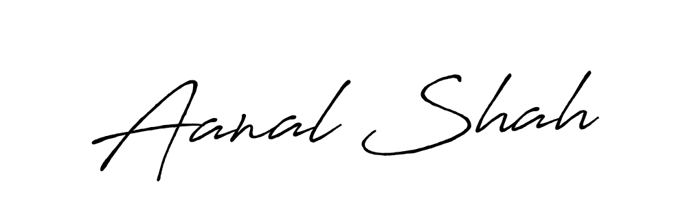 Use a signature maker to create a handwritten signature online. With this signature software, you can design (Antro_Vectra_Bolder) your own signature for name Aanal Shah. Aanal Shah signature style 7 images and pictures png