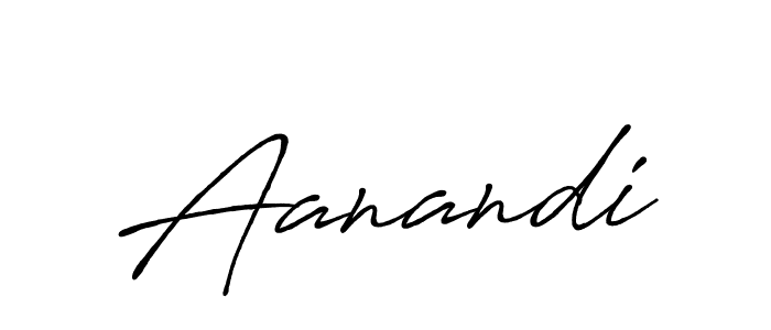 How to make Aanandi signature? Antro_Vectra_Bolder is a professional autograph style. Create handwritten signature for Aanandi name. Aanandi signature style 7 images and pictures png