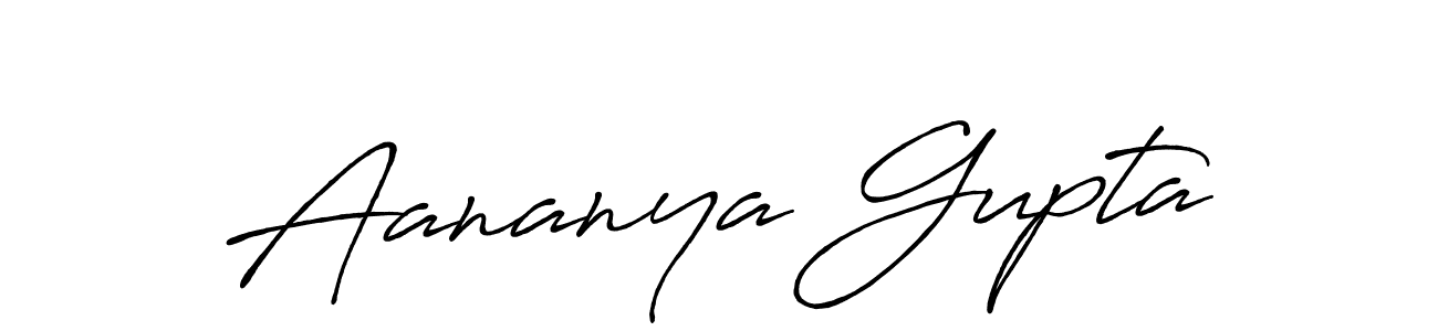 Make a beautiful signature design for name Aananya Gupta. With this signature (Antro_Vectra_Bolder) style, you can create a handwritten signature for free. Aananya Gupta signature style 7 images and pictures png