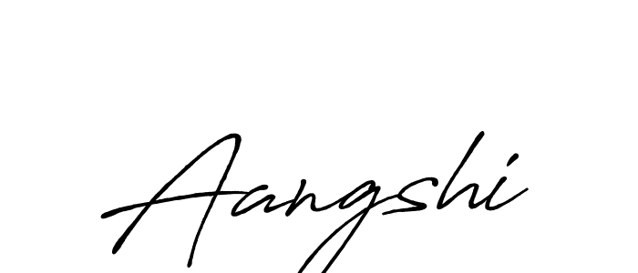 Make a beautiful signature design for name Aangshi. With this signature (Antro_Vectra_Bolder) style, you can create a handwritten signature for free. Aangshi signature style 7 images and pictures png