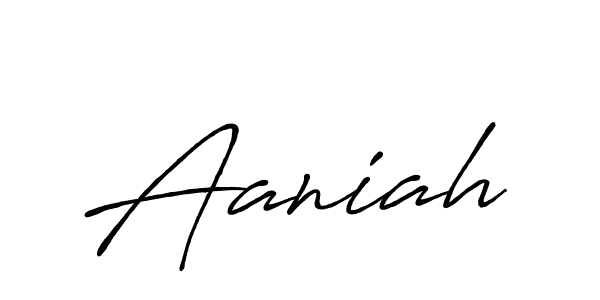 How to make Aaniah signature? Antro_Vectra_Bolder is a professional autograph style. Create handwritten signature for Aaniah name. Aaniah signature style 7 images and pictures png