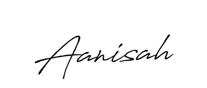 Make a beautiful signature design for name Aanisah. With this signature (Antro_Vectra_Bolder) style, you can create a handwritten signature for free. Aanisah signature style 7 images and pictures png