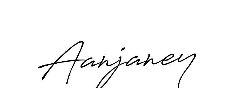 Make a beautiful signature design for name Aanjaney. With this signature (Antro_Vectra_Bolder) style, you can create a handwritten signature for free. Aanjaney signature style 7 images and pictures png