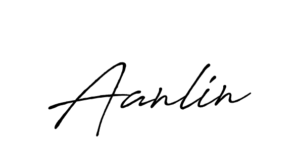 How to make Aanlin signature? Antro_Vectra_Bolder is a professional autograph style. Create handwritten signature for Aanlin name. Aanlin signature style 7 images and pictures png