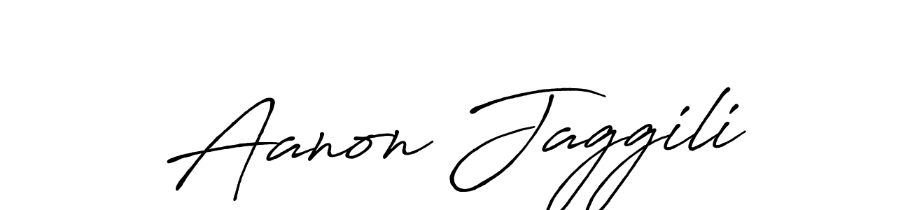 Aanon Jaggili stylish signature style. Best Handwritten Sign (Antro_Vectra_Bolder) for my name. Handwritten Signature Collection Ideas for my name Aanon Jaggili. Aanon Jaggili signature style 7 images and pictures png