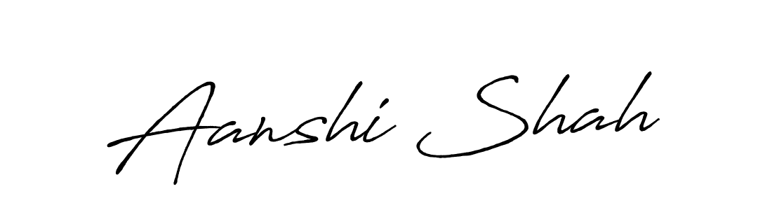 Aanshi Shah stylish signature style. Best Handwritten Sign (Antro_Vectra_Bolder) for my name. Handwritten Signature Collection Ideas for my name Aanshi Shah. Aanshi Shah signature style 7 images and pictures png