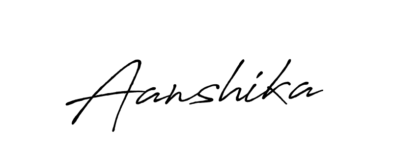 Make a beautiful signature design for name Aanshika. With this signature (Antro_Vectra_Bolder) style, you can create a handwritten signature for free. Aanshika signature style 7 images and pictures png