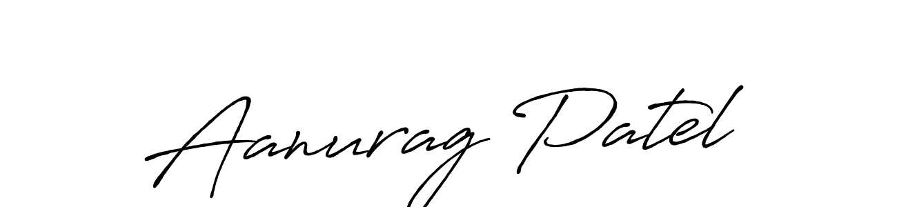 Design your own signature with our free online signature maker. With this signature software, you can create a handwritten (Antro_Vectra_Bolder) signature for name Aanurag Patel. Aanurag Patel signature style 7 images and pictures png