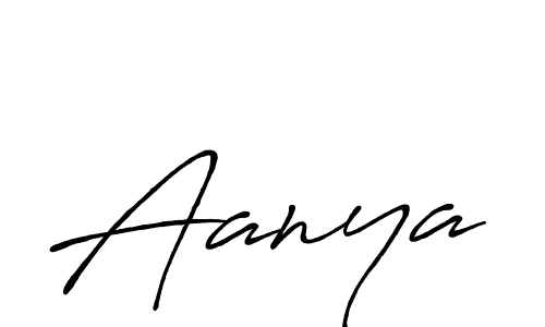 Use a signature maker to create a handwritten signature online. With this signature software, you can design (Antro_Vectra_Bolder) your own signature for name Aanya. Aanya signature style 7 images and pictures png