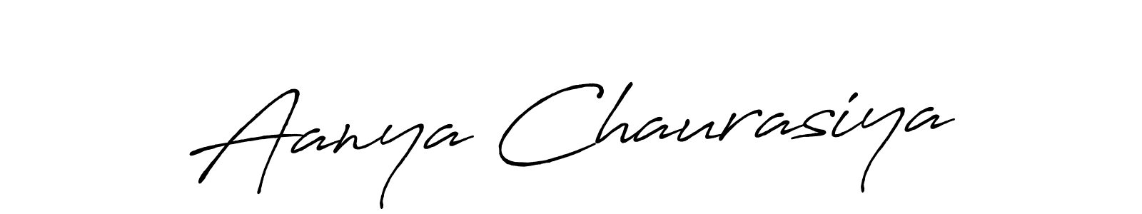 The best way (Antro_Vectra_Bolder) to make a short signature is to pick only two or three words in your name. The name Aanya Chaurasiya include a total of six letters. For converting this name. Aanya Chaurasiya signature style 7 images and pictures png