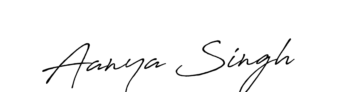 The best way (Antro_Vectra_Bolder) to make a short signature is to pick only two or three words in your name. The name Aanya Singh include a total of six letters. For converting this name. Aanya Singh signature style 7 images and pictures png