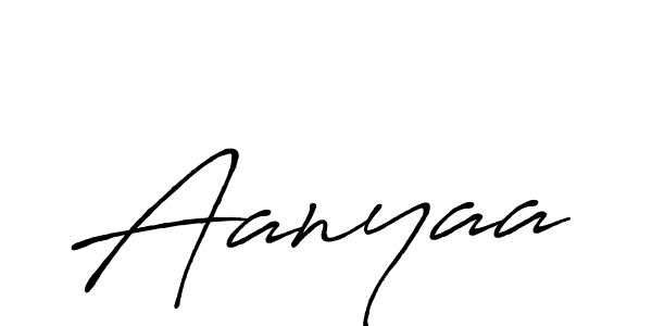 Make a beautiful signature design for name Aanyaa. With this signature (Antro_Vectra_Bolder) style, you can create a handwritten signature for free. Aanyaa signature style 7 images and pictures png