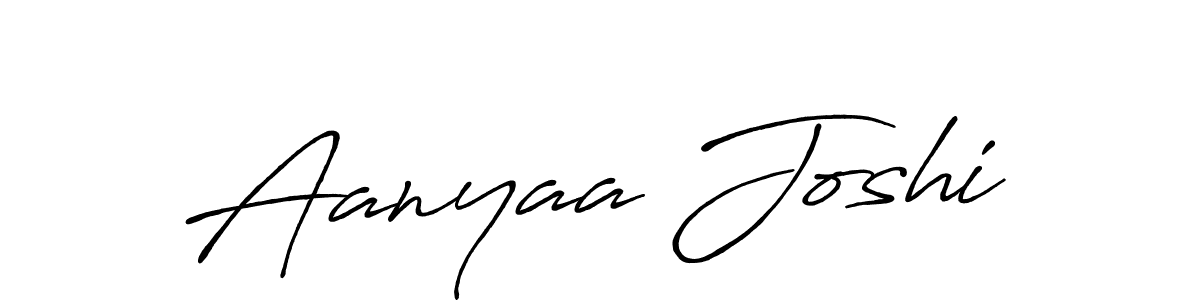 How to make Aanyaa Joshi signature? Antro_Vectra_Bolder is a professional autograph style. Create handwritten signature for Aanyaa Joshi name. Aanyaa Joshi signature style 7 images and pictures png