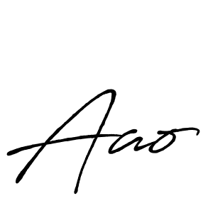 Use a signature maker to create a handwritten signature online. With this signature software, you can design (Antro_Vectra_Bolder) your own signature for name Aao. Aao signature style 7 images and pictures png