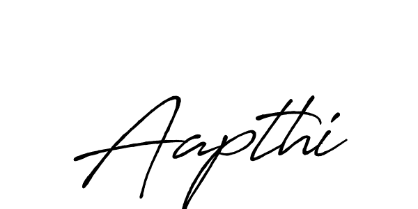 Use a signature maker to create a handwritten signature online. With this signature software, you can design (Antro_Vectra_Bolder) your own signature for name Aapthi. Aapthi signature style 7 images and pictures png