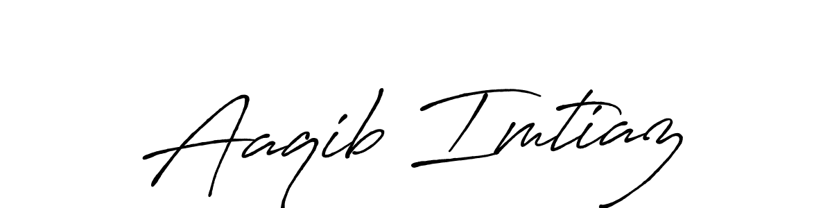 Aaqib Imtiaz stylish signature style. Best Handwritten Sign (Antro_Vectra_Bolder) for my name. Handwritten Signature Collection Ideas for my name Aaqib Imtiaz. Aaqib Imtiaz signature style 7 images and pictures png