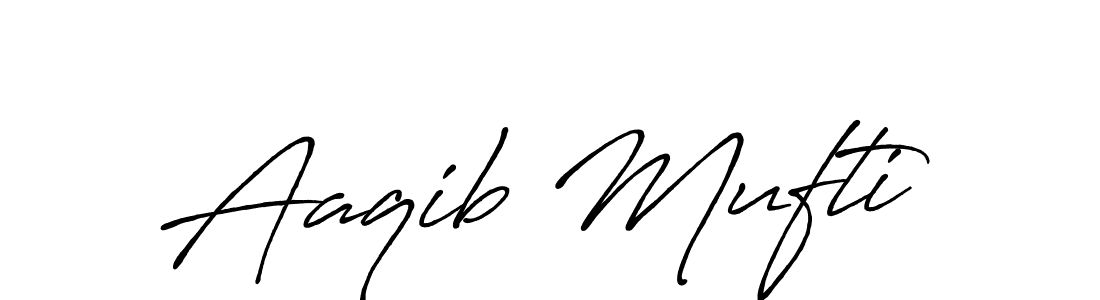 Create a beautiful signature design for name Aaqib Mufti. With this signature (Antro_Vectra_Bolder) fonts, you can make a handwritten signature for free. Aaqib Mufti signature style 7 images and pictures png