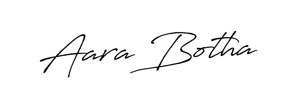 How to make Aara Botha name signature. Use Antro_Vectra_Bolder style for creating short signs online. This is the latest handwritten sign. Aara Botha signature style 7 images and pictures png