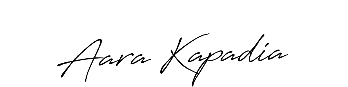 Create a beautiful signature design for name Aara Kapadia. With this signature (Antro_Vectra_Bolder) fonts, you can make a handwritten signature for free. Aara Kapadia signature style 7 images and pictures png