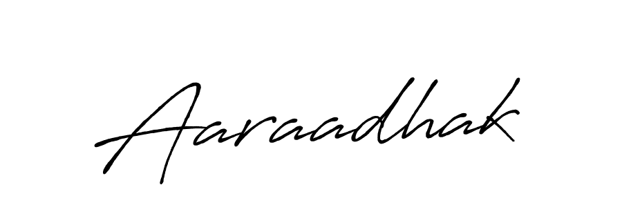 Make a beautiful signature design for name Aaraadhak. With this signature (Antro_Vectra_Bolder) style, you can create a handwritten signature for free. Aaraadhak signature style 7 images and pictures png