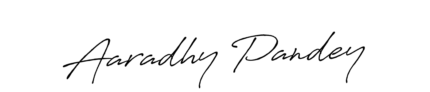 Make a beautiful signature design for name Aaradhy Pandey. With this signature (Antro_Vectra_Bolder) style, you can create a handwritten signature for free. Aaradhy Pandey signature style 7 images and pictures png