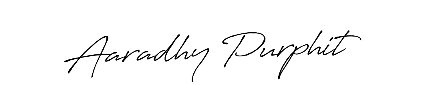 Design your own signature with our free online signature maker. With this signature software, you can create a handwritten (Antro_Vectra_Bolder) signature for name Aaradhy Purphit. Aaradhy Purphit signature style 7 images and pictures png