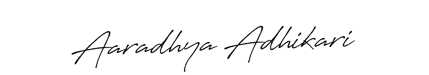 Also we have Aaradhya Adhikari name is the best signature style. Create professional handwritten signature collection using Antro_Vectra_Bolder autograph style. Aaradhya Adhikari signature style 7 images and pictures png