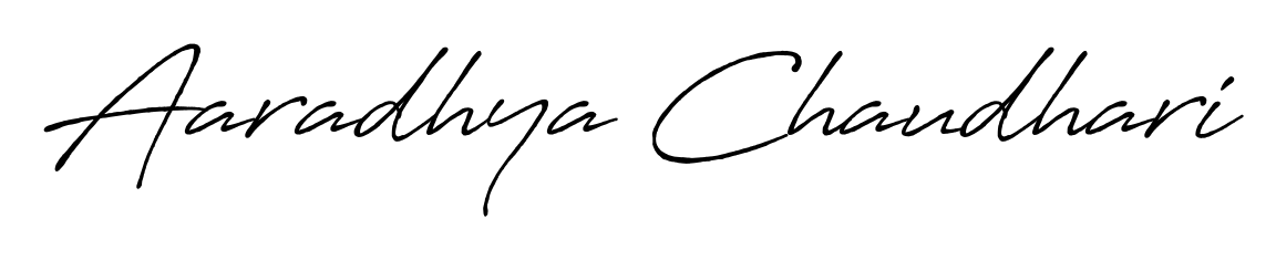 Turn your name Aaradhya Chaudhari into a signature brand with Antro_Vectra_Bolder styling. Download in standard PNG or transparent format anytime. Aaradhya Chaudhari signature style 7 images and pictures png