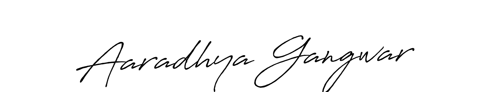 Create a beautiful signature design for name Aaradhya Gangwar. With this signature (Antro_Vectra_Bolder) fonts, you can make a handwritten signature for free. Aaradhya Gangwar signature style 7 images and pictures png