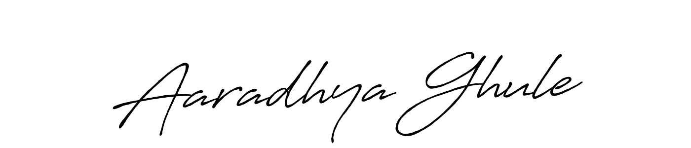 How to make Aaradhya Ghule name signature. Use Antro_Vectra_Bolder style for creating short signs online. This is the latest handwritten sign. Aaradhya Ghule signature style 7 images and pictures png