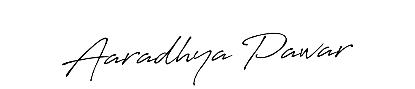 Also we have Aaradhya Pawar name is the best signature style. Create professional handwritten signature collection using Antro_Vectra_Bolder autograph style. Aaradhya Pawar signature style 7 images and pictures png