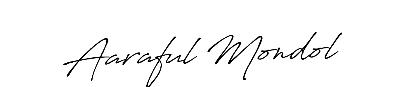 Also You can easily find your signature by using the search form. We will create Aaraful Mondol name handwritten signature images for you free of cost using Antro_Vectra_Bolder sign style. Aaraful Mondol signature style 7 images and pictures png