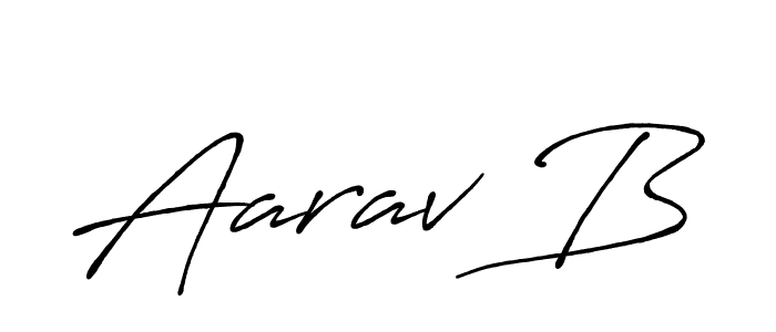 if you are searching for the best signature style for your name Aarav B. so please give up your signature search. here we have designed multiple signature styles  using Antro_Vectra_Bolder. Aarav B signature style 7 images and pictures png