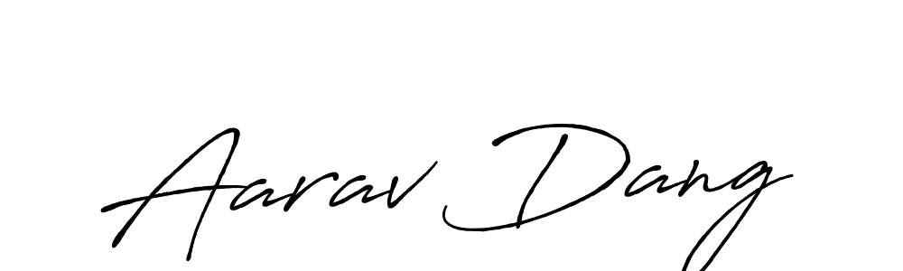 Make a beautiful signature design for name Aarav Dang. With this signature (Antro_Vectra_Bolder) style, you can create a handwritten signature for free. Aarav Dang signature style 7 images and pictures png