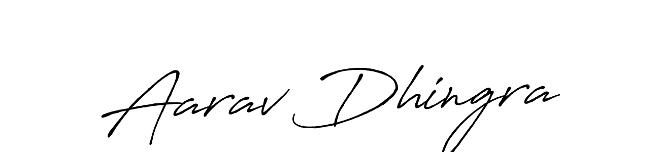 How to make Aarav Dhingra name signature. Use Antro_Vectra_Bolder style for creating short signs online. This is the latest handwritten sign. Aarav Dhingra signature style 7 images and pictures png