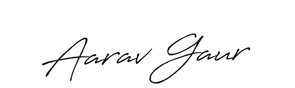 Aarav Gaur stylish signature style. Best Handwritten Sign (Antro_Vectra_Bolder) for my name. Handwritten Signature Collection Ideas for my name Aarav Gaur. Aarav Gaur signature style 7 images and pictures png